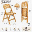 Ensemble de chaises de salle à manger pliantes en bambou et en rotin de style Mid-Century-2041180579