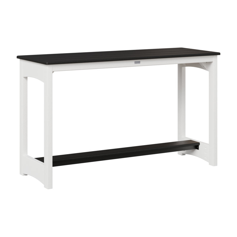 Berlin Gardens Balcony Counter Height Table, Black, 35.5" H x 60" W x 22" D