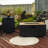 Rattan Fire Pit Table with Propane Tank Holder