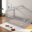 Structure de lit simple moderne en bois de style maisonnette parfaite pour les enfants