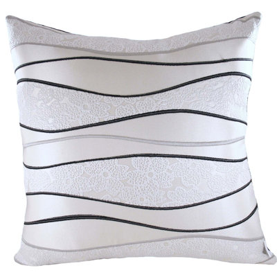 Olivia Geometric Cotton Blend Reversible Throw Pillow