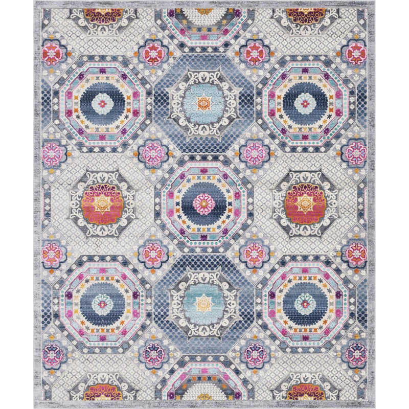 Floral Indoor Rug, Rectangle 8' x 9'10"
