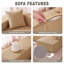 Modern Oversized 262cm Boneless Corner Sofa L-Shaped Chenille Sofa With Storage Pockets-131208776-131208779