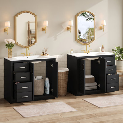 Meuble-lavabo 72 po avec lavabo en céramique