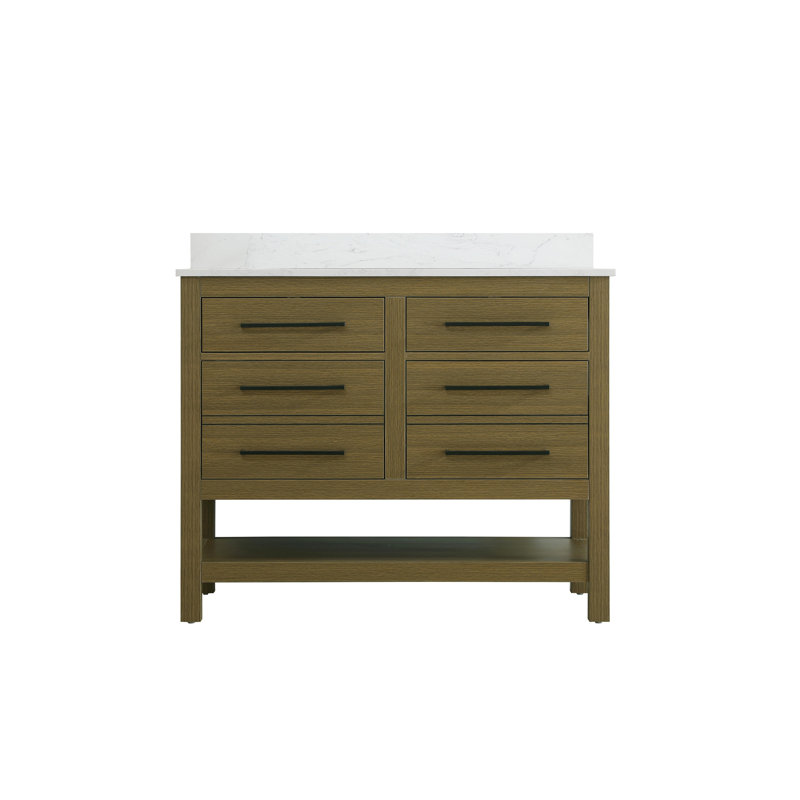 Meuble-lavabo simple 42 po_Moderne_VF60542-BS, Brun châtaigne