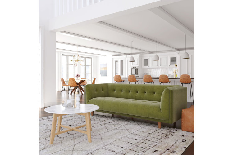 Jayda 82&quot; Velvet Tuxedo Arm Sofa