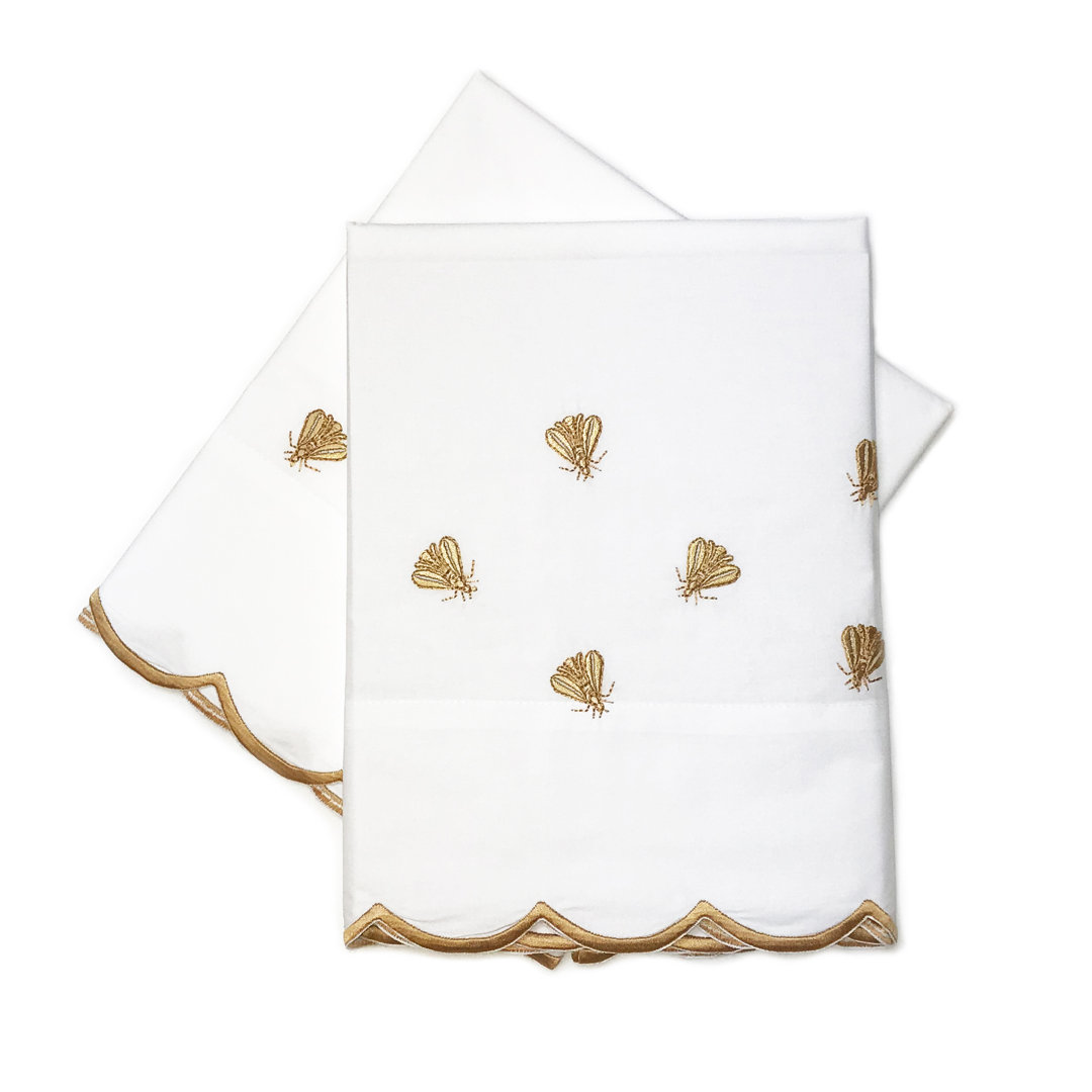 Bees 275 Thread Count 100% Cotton Percale Pillowcase (Set of 2) Hamburg House 