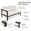 Canapé modulaire d'extérieur de 114 po en forme de U avec coussins de 6 po d'épaisseur, ensemble de conversation de patio moderne avec structure en fer, 6 sièges-438580933
