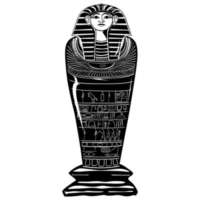 SS11165 Egyptian Sarcophagus Silhouette V2 Cardboard Cutout Standee Standup