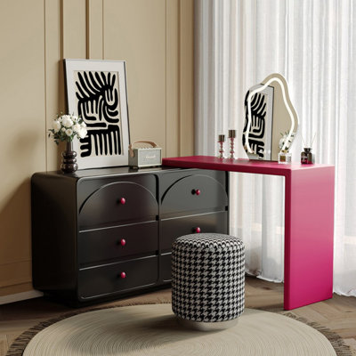 Makeup Vanity with Light mirror,6 drawers,1 chair