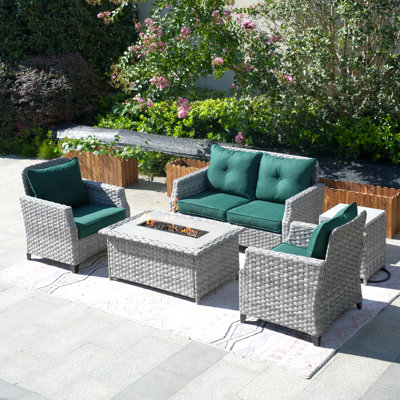 Woodrum 4 - Person Patio Conversation Set with Cushions