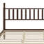Lit plateforme en bois avec tête de lit en forme de gourde, lit plateforme de style rétro avec support à lattes en bois