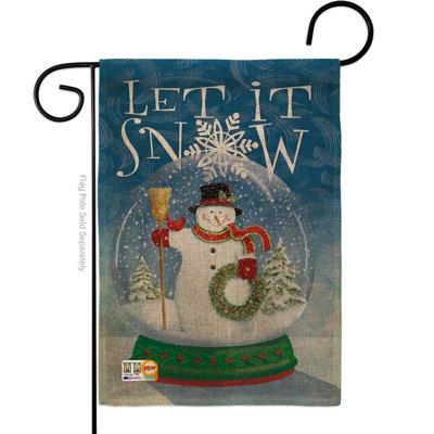 Double Sided 18.5'' H x 13'' W Polyester Christmas Garden Flag