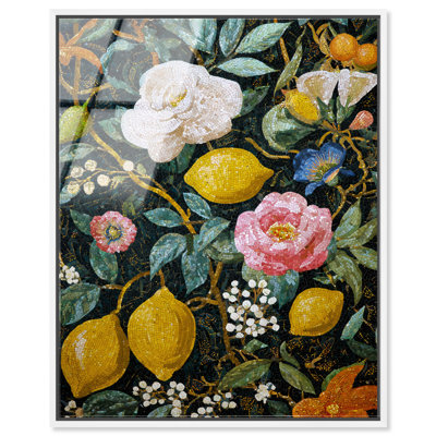 Summer Harvest IV Framed Acrylic Print Botanical Wall Art by Art Remedy, White Frame, 24 x 30