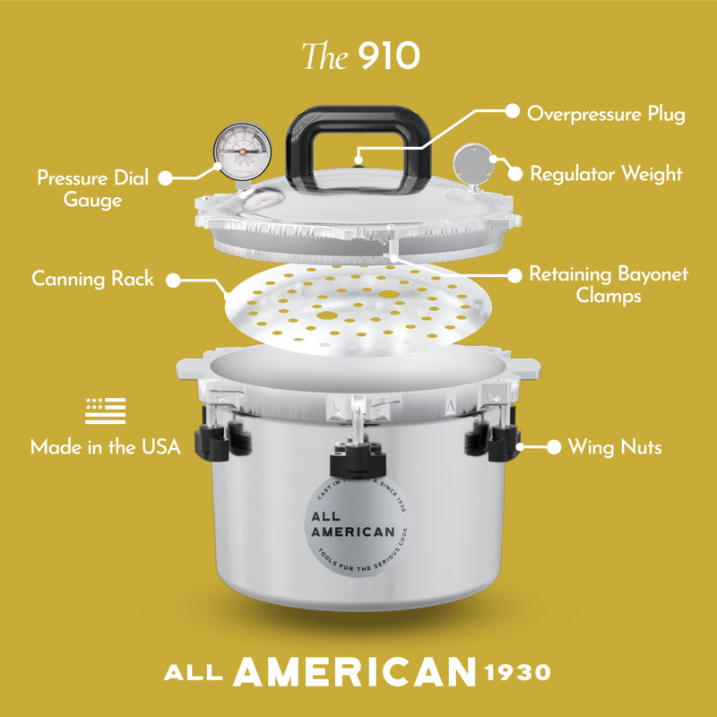 All American 10.5 Quart Aluminum Pressure Cooker Canner