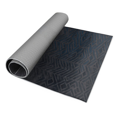 Tapis gris intérieur et extérieur Trellis