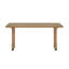 Table de salle à manger rectangulaire en bois massif naturel clair avec base à piédestal, peut accueillir 4 à 6 personnes pour la cuisine ou la salle à manger