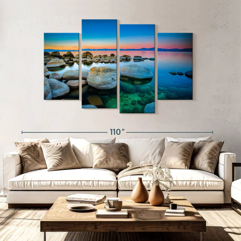 Roches d'Alvord Lake Tahoe, H 54 po x l 84 po