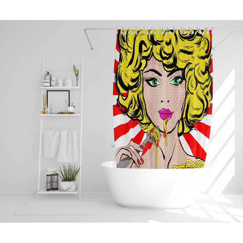 Elkie 13 Piece Polyester Shower Curtain Set