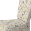Chaise d'appoint rembourrée bohème et éclectique Neutral Leaves III