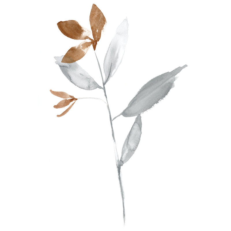 " Simple Stem II " by Jennifer Goldberger Painting Print, 18" H x 12" W