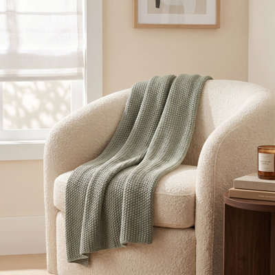 Cotton Knit Throw Blanket