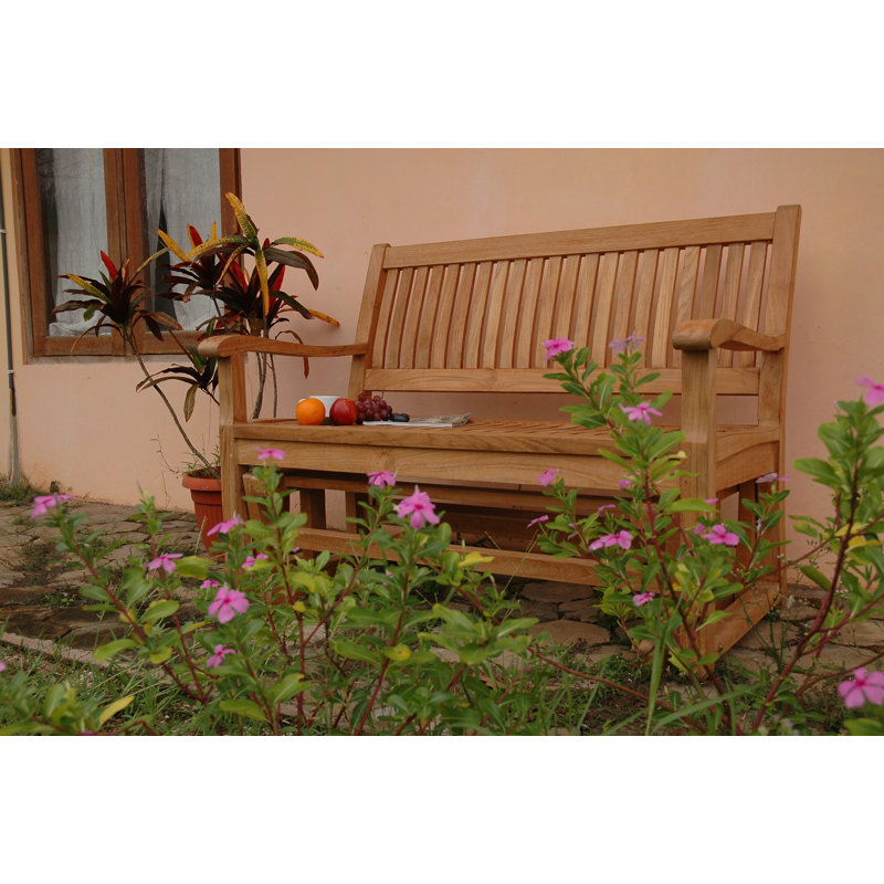 Del-Amo Teak Garden Glider Bench