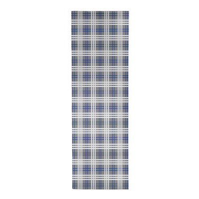 Tapis à carreaux gris