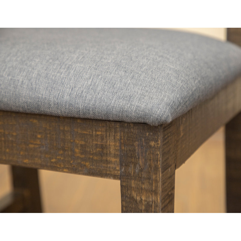 Tabouret de bar rembourré, Blanc, Tabouret de comptoir (siège d'une hauteur de 24 p
