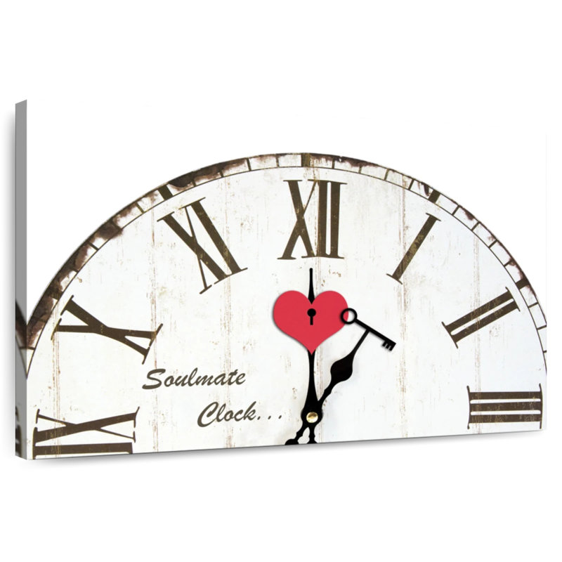 Kerner Key Heart Clock, 8" H x 12" W