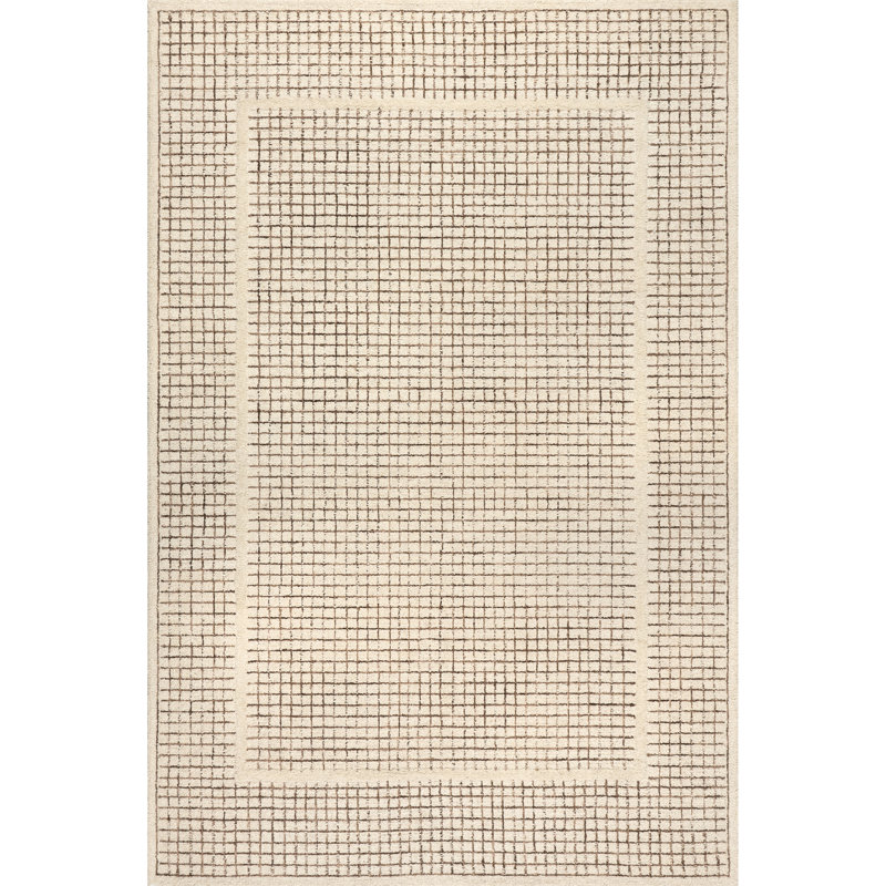 Tapis géométrique en laine Emaline, Rectangle 8 pi 6 po x 11 pi 6 po
