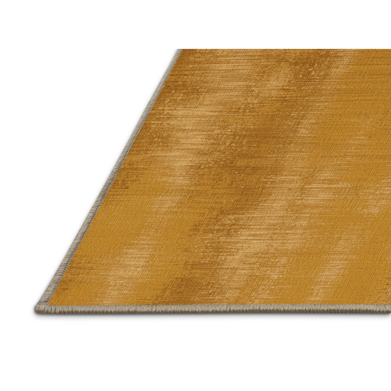 Machine Washable Abstract Brown Area Rug, Runner 2' x 4'