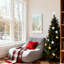 «Christmas Winter Penguins Snowy Trees», ensemble de 3 impressions sur toile-410798391