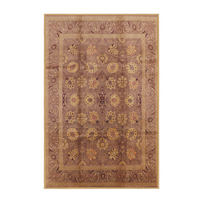 Tapis oriental rouge / beige Khacheres