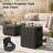 42" Rectangle Iron Propane / Natural Gas Smokeless Outdoor Fire Pit Table with Hidden Fuel Tank, Lid & LED Lights-4114170