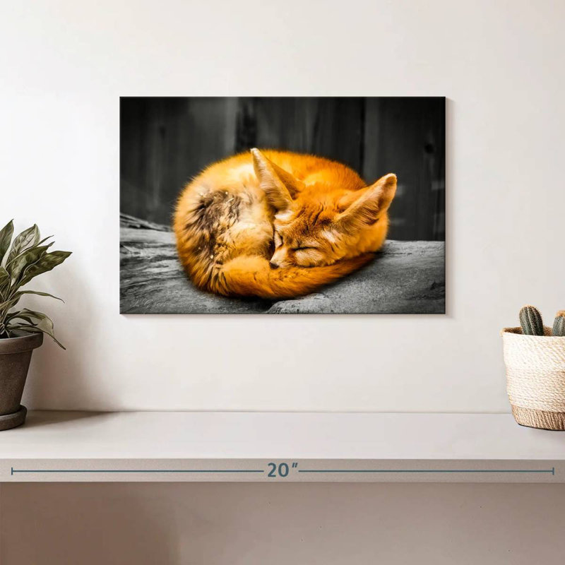 Brampt Fox Sleeping, 8" H x 12" W