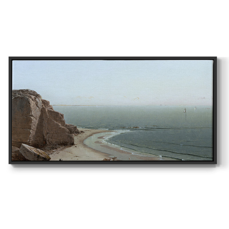 Série nautique-CDxxxix - Toile tendue avec châssis encadré - Prêt à être accroché, H 21 po x l 41 po, Noir