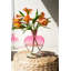 Vase en verre cœur - rose ombré - hauteur 3,5 po, ensemble décoratif de 4 po