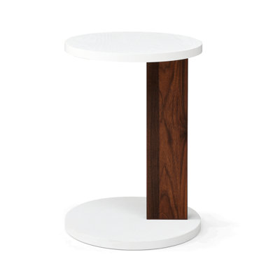 Table de bout, petite table d'appoint avec structure en bois
