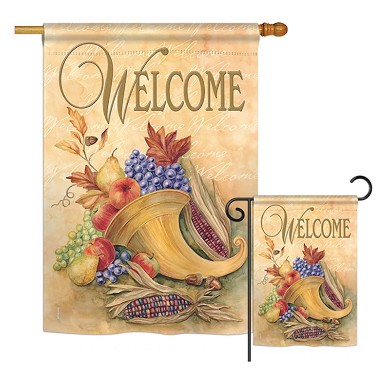 Ensemble de 2 drapeaux Hanwell Autumn Cornucopia
