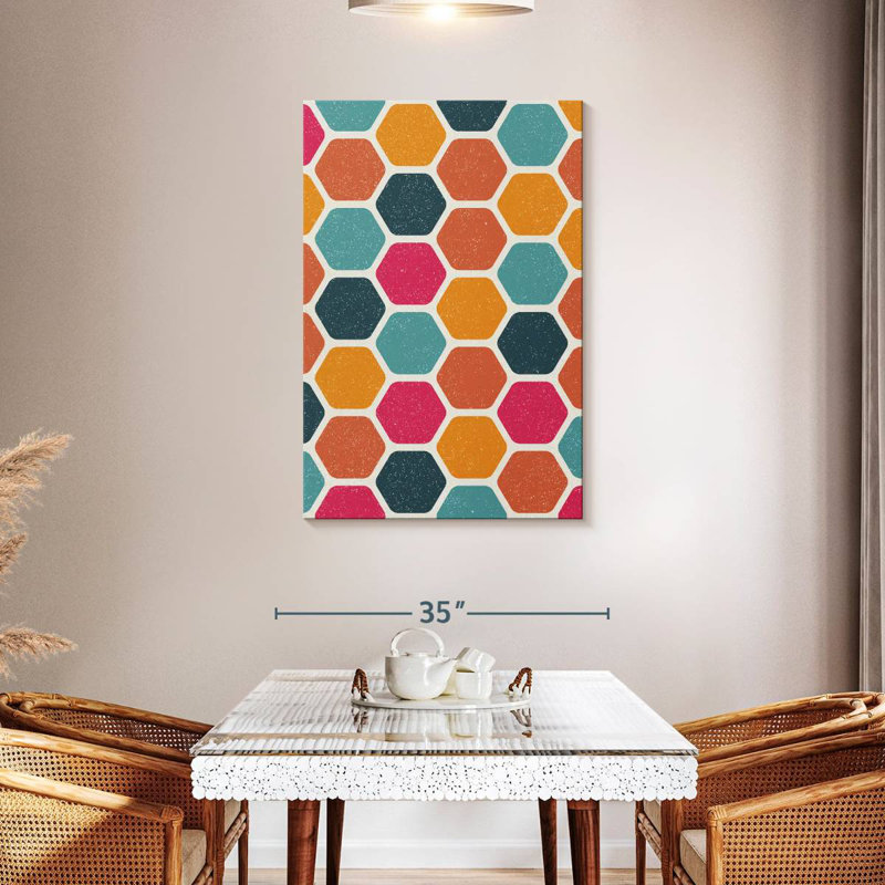 Motif hexagonal Avery Mid-Century, H 45 po x l 30 po
