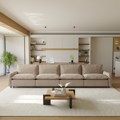 4-Piece Modular Power Sectional Sofa For Small Spaces With Zero-Gravity And Heated Seats