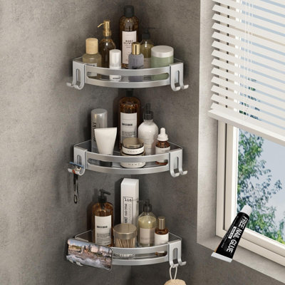 Ensemble de 3 paniers de douche triangulaires