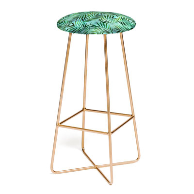 Schatzi Upholstered Counter Stool with Metal Frame