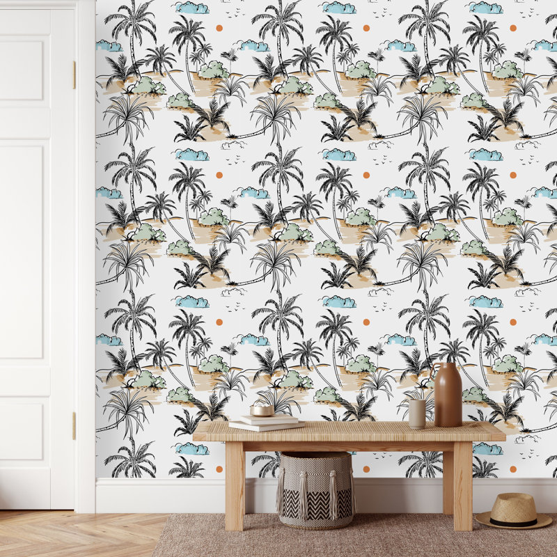 Encarnacion Floral Tile, 10.4" L x 25" W, Paper