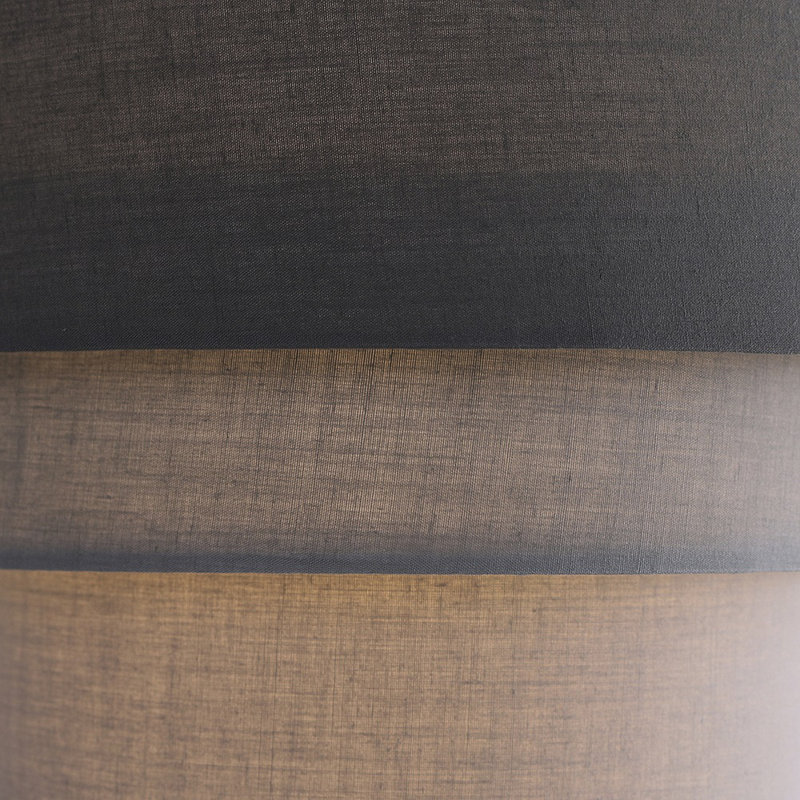 20 cm H Round Fabric Pendant Shade ( Slip-On ), Grey