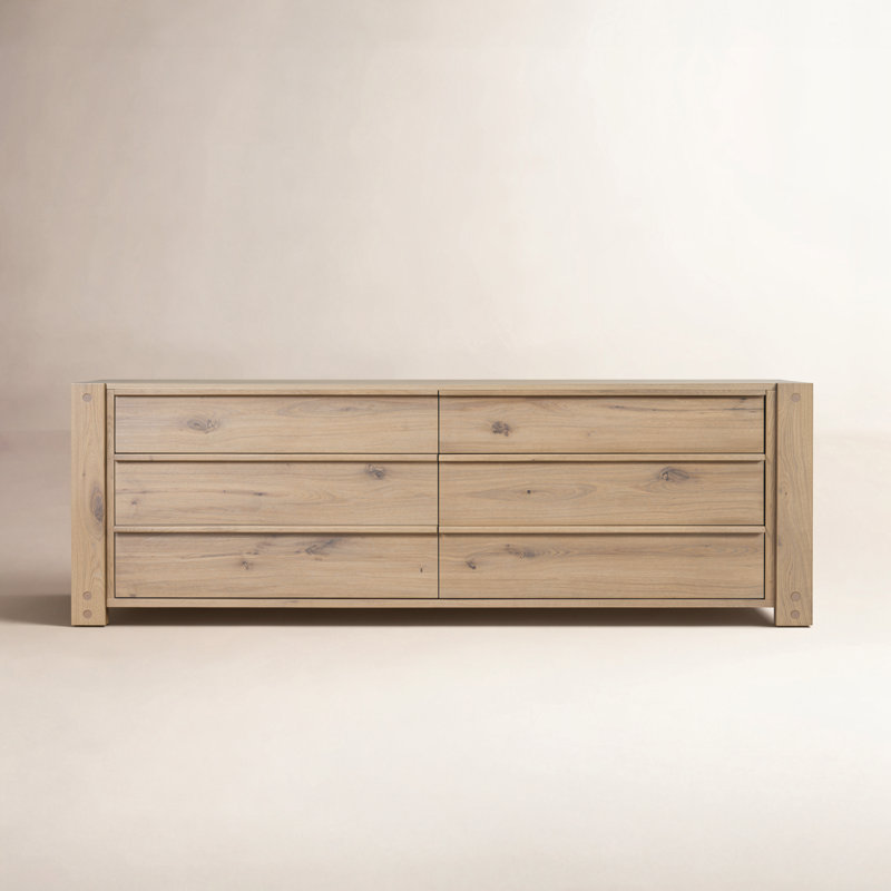 Emmer 6 Drawer Dresser-Aged Smoked Oak
