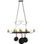 Handforged Oval Metal Handcrafted Oval Chandelier Pot Rack