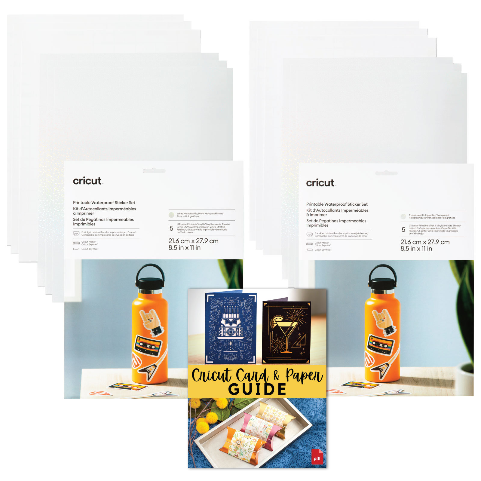 Cricut Printable Holographic Sticker Bundle for Cutting Machines ...