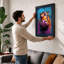 Neon Hippo Modern 1 Piece Single Picture Frame Wall Art-136693498-136693502